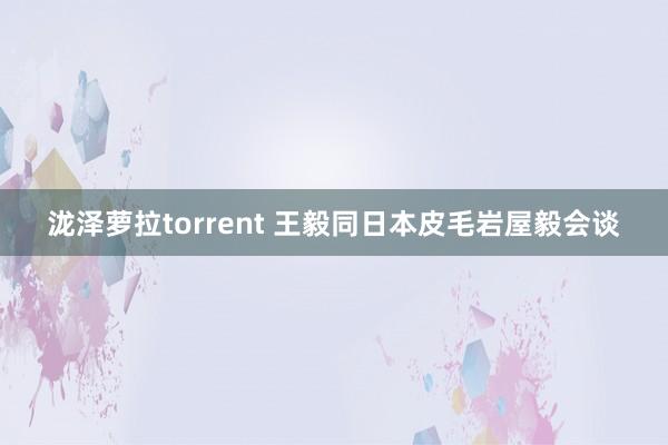 泷泽萝拉torrent 王毅同日本皮毛岩屋毅会谈