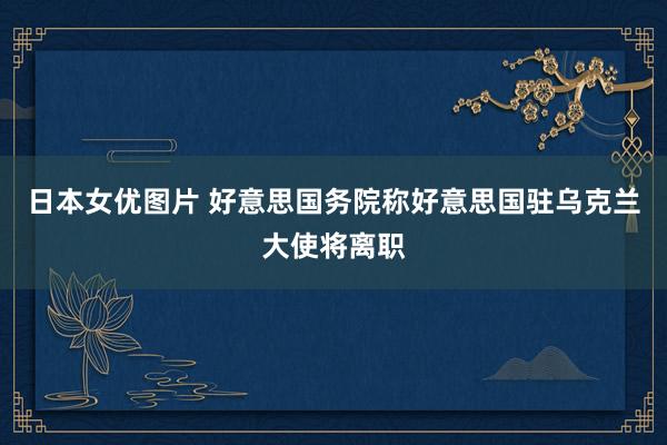 日本女优图片 好意思国务院称好意思国驻乌克兰大使将离职